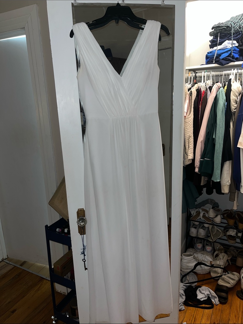 JB White V-Neck Sleeveless Maxi Dress